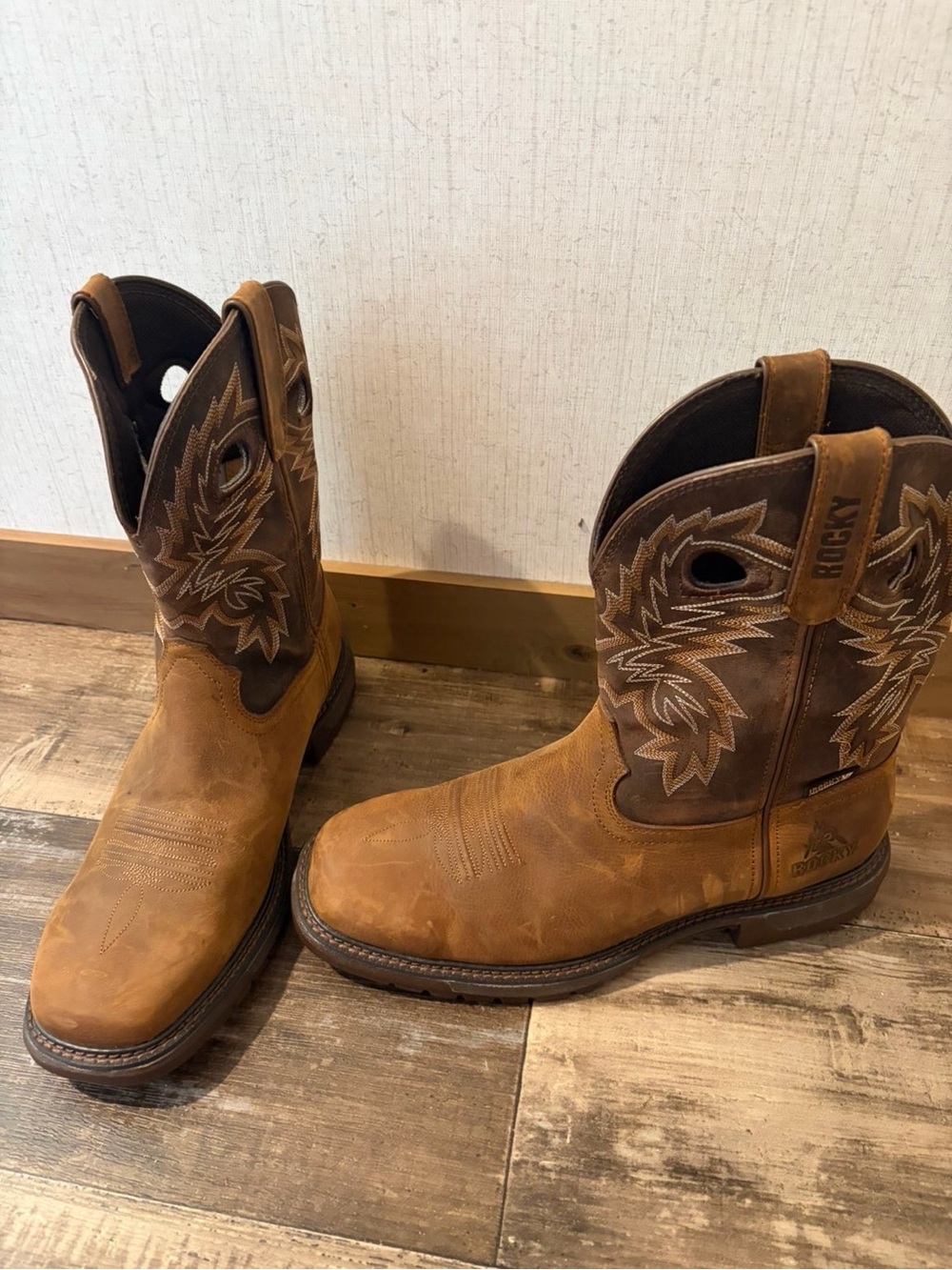 Rocky Men's Ride FLX Waterproof Pull On Western Boot - Square Toe. Never worn